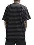 Camiseta Masculina Plano C Stripe Flame Manga Curta Estampada - Preto