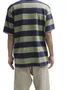 Camiseta Masculina Plano C Stripe Letter Manga Curta Estampada - Preto/Verde