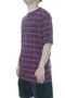 Camiseta Masculina Plano C Stripes Manga Curta Estampada - Bordo