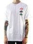 Camiseta Masculina Quiksilver G Land Type Manga Curta Estampada - Branco