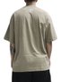 Camiseta Masculina Respect Jackson Frase DTF Oversized Manga Curta Estampada - Bege