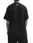 Camiseta Masculina Respect Logo Mancha Azul DFT Oversized Manga Curta Estampada - Preto