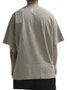Camiseta Masculina Respect Tupac Frase DTF Oversized Manga Curta Estampada - Bege