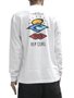Camiseta Masculina Rip Curl Search Icon Manga Longa Estampada - Branco