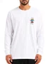 Camiseta Masculina Rip Curl Search Icon Manga Longa Estampada - Branco