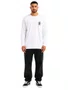 Camiseta Masculina Rip Curl Search Icon Manga Longa Estampada - Branco