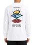 Camiseta Masculina Rip Curl Search Icon Manga Longa Estampada - Branco