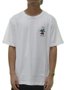 Camiseta Masculina Rip Curl Searcher Logo Manga Curta Estampada - Branco