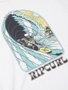 Camiseta Masculina Rip Curl Surf Skull Manga Curta Estampada - Branco