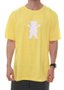 Camiseta Masculina rizzly OG Bear BIG Manga Curta Estampada - Amarelo