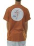 Camiseta Masculina Rusty Erial Manga Curta Estampada - Marrom