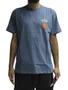 Camiseta Masculina Rusty Purity Manga Curta Estampada - Azul