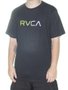 Camiseta Masculina RVCA Big Fills Green Logo Manga Curta Estampada - Preto