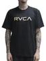 Camiseta Masculina Rvca Big Rvca Manga Curta Estampada - Preto
