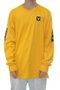 Camiseta Masculina RVCA Divides Manga Longa Estampada - Amarelo