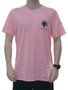 Camiseta Masculina RVCA Fauna Manga Curta Estampada - Rosa