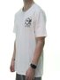 Camiseta Masculina RVCA Nave Abstract Manga Curta Estampada - Off White 