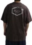 Camiseta Masculina Rvca Oversized Manga Curta Estampada - Marrom