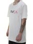 Camiseta Masculina RVCA Scanner Manga Curta Estampada - Off White