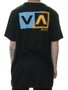 Camiseta Masculina RVCA Scanner Manga Curta Estampada - Preto