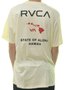 Camiseta Masculina RVCA State Of Aloha Manga Curta Estampada - Amarelo