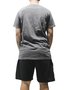 Camiseta Masculina RVCS Big Stone Manga Curta Estampada - Preto Estonado