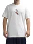 Camiseta Masculina Santa Cruz Burnt Bone Hand Manga Curta Estampada - Off White