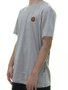 Camiseta Masculina Santa Cruz Classic Dot Chest  Manga Curta Estampada - Cinza/Mescla