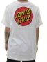 Camiseta Masculina Santa Cruz Classic Dot Manga Curta Estampada - Branco