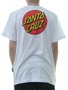 Camiseta Masculina Santa Cruz Classic Dot Manga Curta Estampada - Branco