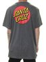 Camiseta Masculina Santa Cruz Classic Dot Manga Curta Estampado - Chumbo/Mescla
