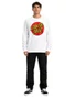 Camiseta Masculina Santa Cruz Classic Dot Manga Longa Estampada - Branco