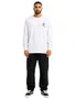 Camiseta Masculina Santa Cruz Classic Dot Manga Longa Estampada - Branco