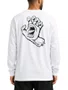 Camiseta Masculina Santa Cruz Classic Dot Manga Longa Estampada - Branco