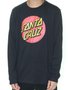 Camiseta Masculina Santa Cruz Classic Dot Manga Longa Estampado - Preto