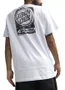 Camiseta Masculina Santa Cruz Cut Opus Manga Curta Estampada - Branco