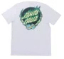 Camiseta Masculina Santa Cruz Flame Dot Manga Curta Estampada - Branco