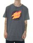 Camiseta Masculina Santa Cruz Flaming Dot Manga Curta Estampada - Chumbo/Mescla