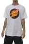 Camiseta Masculina Santa Cruz Flaming Manga Curta Estampada - Branco