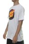 Camiseta Masculina Santa Cruz Flaming Manga Curta Estampada - Branco