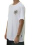 Camiseta Masculina Santa Cruz Mako Dot Manga Curta Estampada - Branco