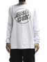Camiseta Masculina Santa Cruz Manga Longa Estampada - Branco