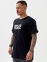 Camiseta Masculina Santo Swell Fit Culture Manga Curta Estampada - Preto