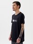 Camiseta Masculina Santo Swell Fit Mountain Manga Curta Estampada - Preto