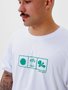 Camiseta Masculina Santo Swell Fit Nature Manga Curta Estampada - Branco