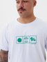 Camiseta Masculina Santo Swell Fit Nature Manga Curta Estampada - Branco