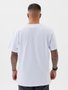 Camiseta Masculina Santo Swell Fit Premium Manga Curta Estampada - Branco