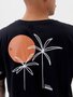 Camiseta Masculina Santo Swell Fit Rising Sun Manga Curta Estampada - Preto