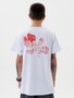 Camiseta Masculina Santo Swell Fit Urban Flower Manga Curta Estampada - Branco