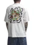 Camiseta Masculina Session Cursive Manga Curta Estampada - Off White